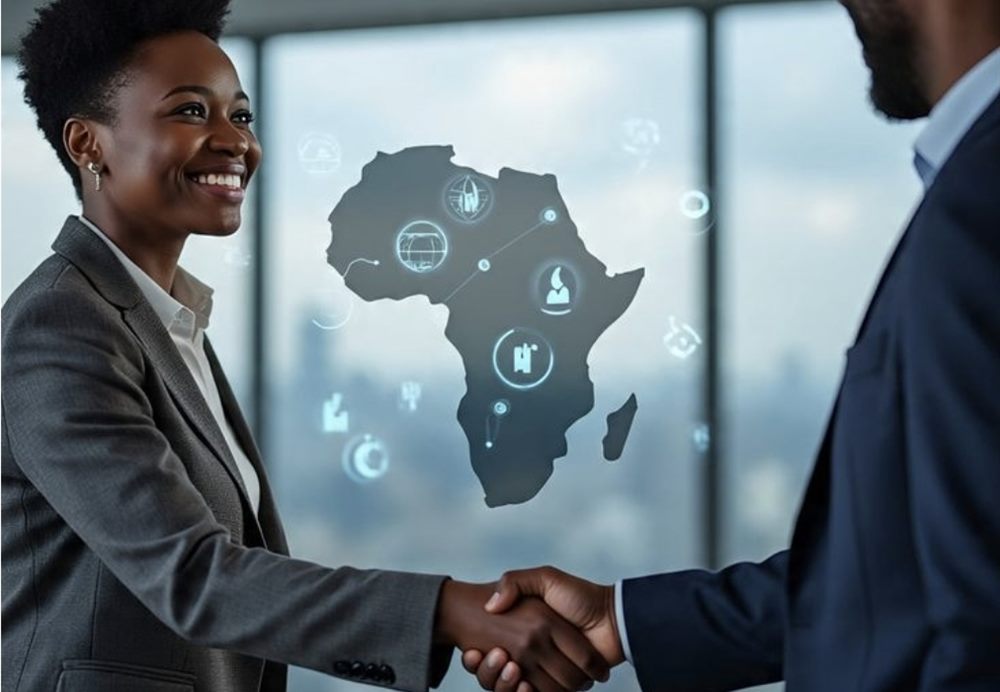 Poignée de main entre une entrepreneure et un partenaire